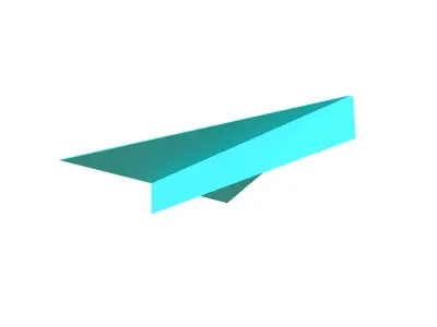 Paper Plane v4 004 Low-poly 3D model