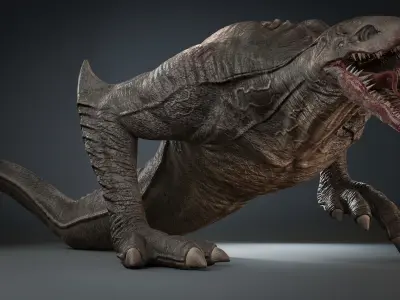 Skullcrawler monster creature 3D model