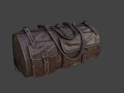 Leather Duffle Bag Low-poly 3D model