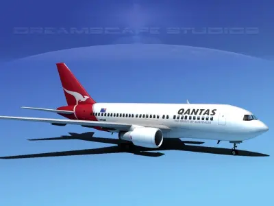 Boeing 767-200ER Qantas 3D model