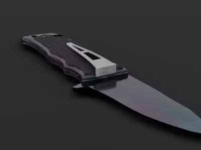 Rainbow Pocket Knife Free low-poly 3D model
