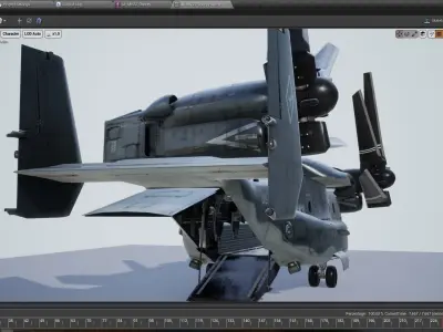 V22 Osprey Tiltrotor Helicopter Low-poly 3D model