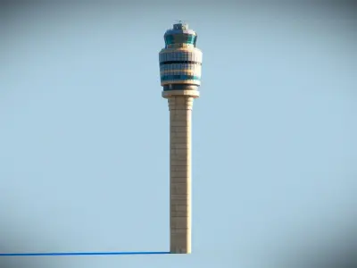 Airport Control Tower Atlanta 3D model
