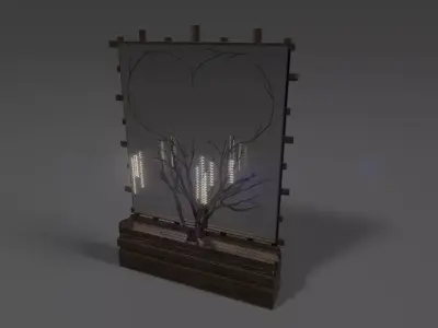 Mirror Decor Lamp Details Free 3D model