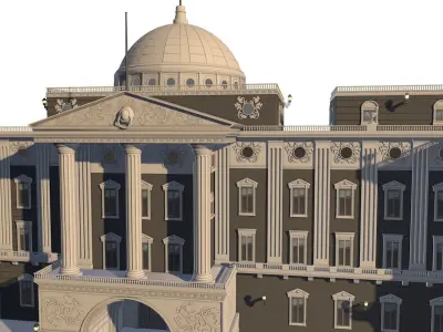Neoclassical palace 3D model
