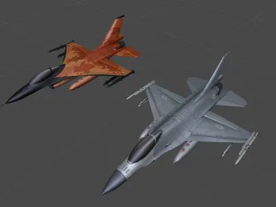 3D LOW POLY  PLANE PACK Low-poly 3D model