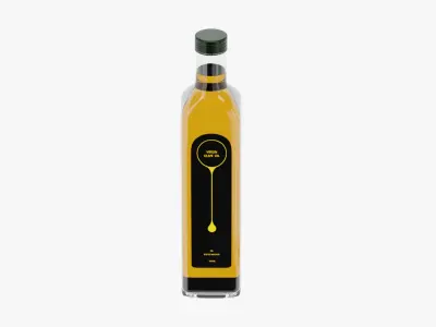 Oil Bottle 500ml 3D model
