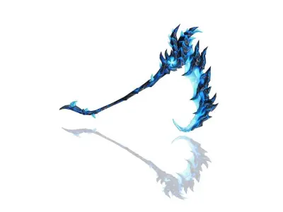 Hell Scythe Low-poly 3D model