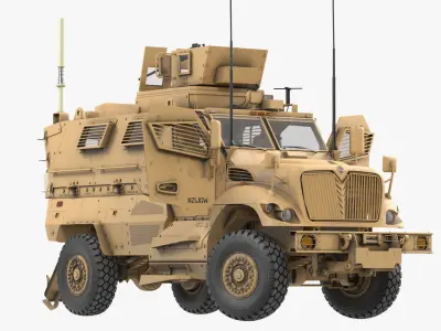 MaxxPro Armored Fighting Vehicle Rigged 3D model