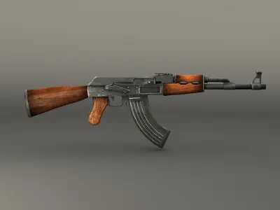 AK-47 ak - rifle 3D model 8