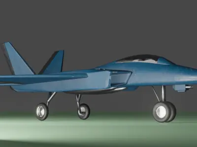 Jet F23 Low-poly 3D model