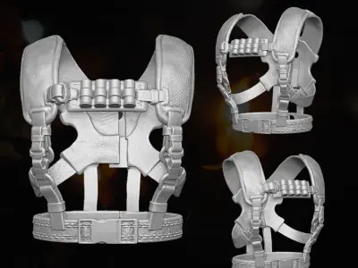 Vigilante Harness V1 Kit 3D printable file for Action Figures 3D print model