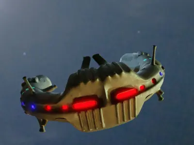 Aircraft Commercial Spaceship Mother Game ready 3D model