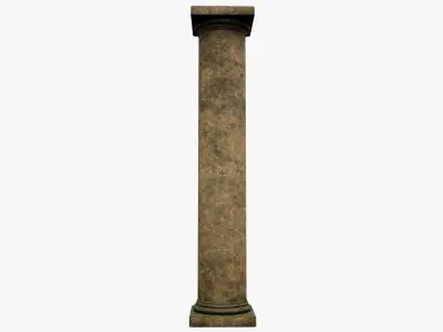 Column stone Low-poly 3D model