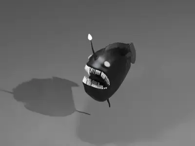 angler fish 3d Free low-poly 3D model