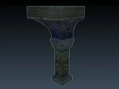 Celtic Column Arch Free low-poly 3D model