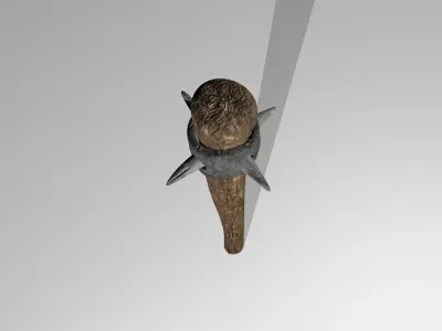 Wooden club Free low-poly 3D model