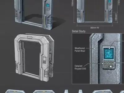 Frozen Research Lab Modular Environment Props Pack  Low-poly 3D model