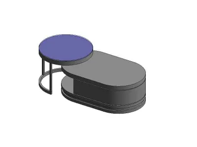 Modern Living Room Table Free 3D model
