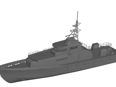 High speed boat  3D model