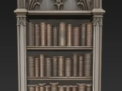 Gothic Furniture Pack Medieval Style 3D Assets Free low-poly 3D model