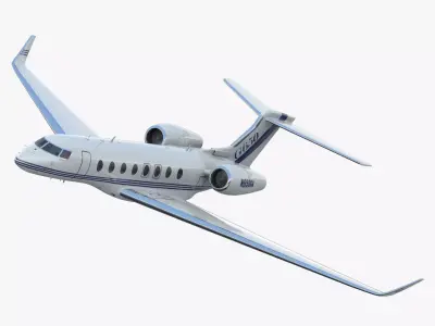 Gulfstream G650 Rigged 3D model