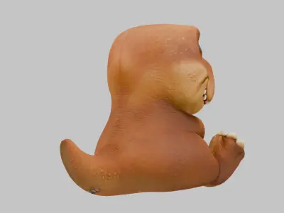  3D model of a T-Rex Kid Low-poly 3D model