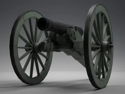 1835 Field Cannon Pack 3D model
