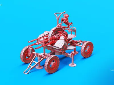 ZPU-4 Quad-Barrel Anti-Aircraft Gun 3D model