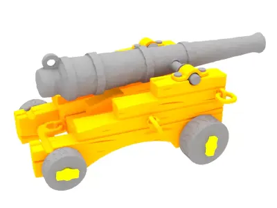12 Pound Cannon 3D model