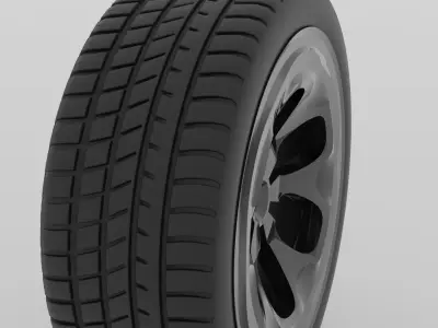 Sport wheel Free low-poly 3D model