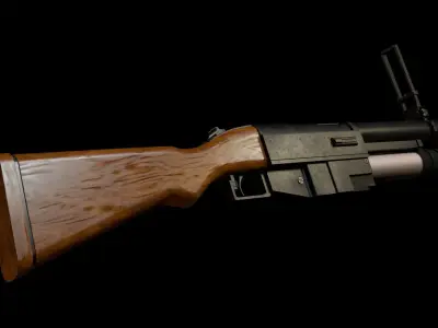 China Lake Grenade Launcher Low-poly 3D model