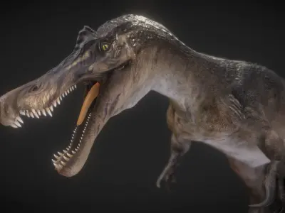Baryonyx  Low-poly 3D model