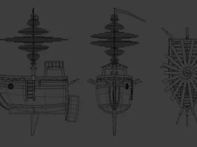 Stylized Boat 3D model