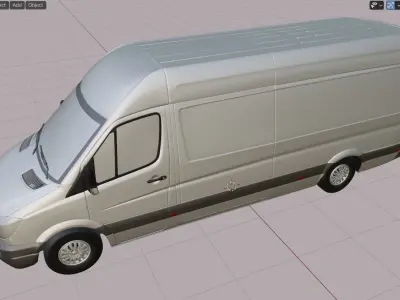 MP Van Solid Extended 2023 Low-poly 3D model