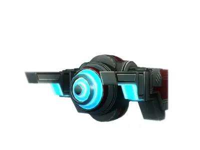 Drone 02 Sci-fi low poly Low-poly 3D model