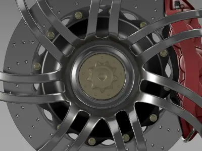 Pagani Huayra wheel 3D model