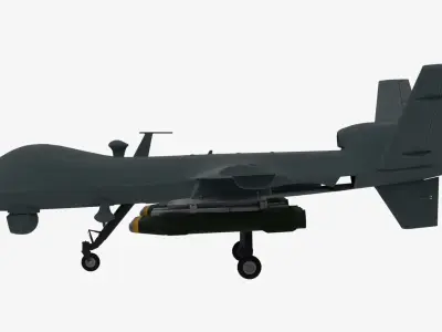 UDIM 8K Unmanned Combat Air Vehicle MQ 9 Reaper UAV 3D model