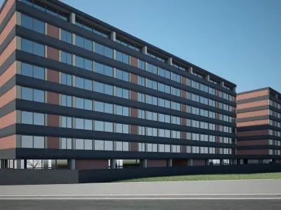 Apartment Building 02 3D model