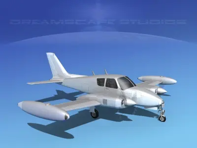 Cessna 310 Bare Metal 3D model