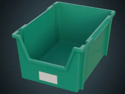 Storage Bin 1A Low-poly 3D model