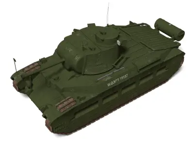 Mark II Matilda II  Zis-5 F-96 3D model