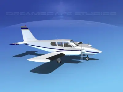 Piper PA-34 Seneca V09 3D model