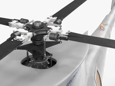 Northrop Grumman MQ-8 Fire Scout Low-poly 3D model