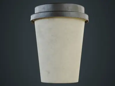 Paper Coffee Cup 1B Low-poly 3D model