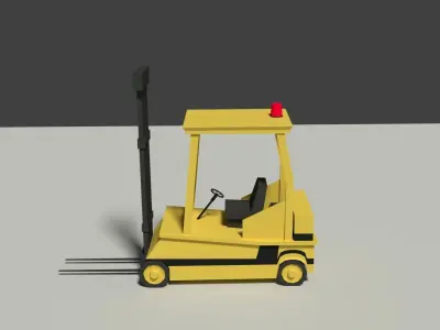 Low Poly Cartoony Forklift Low-poly 3D model