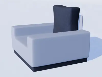 Modern Armchair Free low-poly 3D model purchase