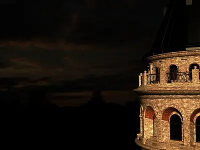 Galata Tower 3D Model - Realistic 3D model