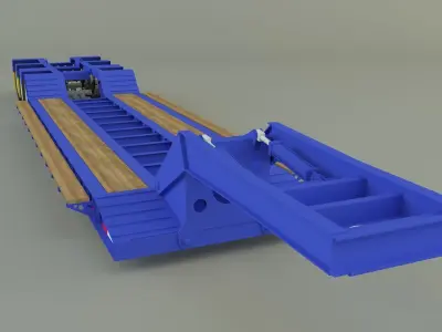 Low Boy Trailer 3D model