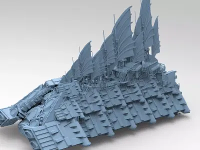 Desert Sail Barge 3D model